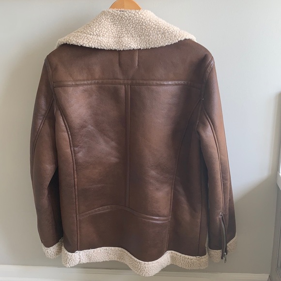Brown Sherpa Moto jacket - Picture 7 of 9